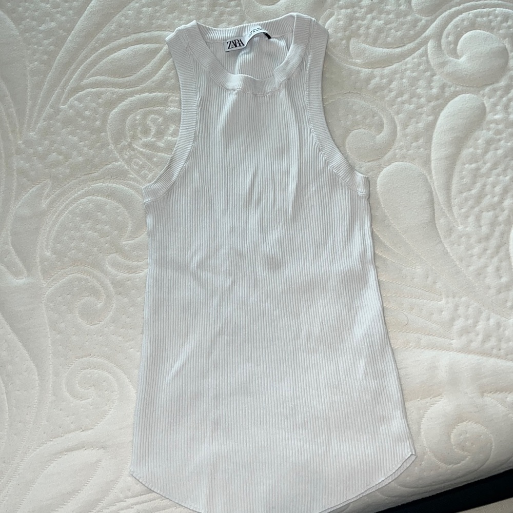 Zara white tank top! Size m